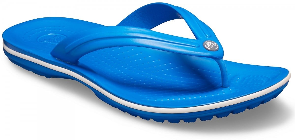 Slapi Crocs Crocband Flip Albastru - Bright Cobalt/White - poza 2