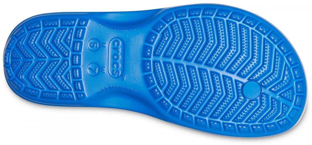 Slapi Crocs Crocband Flip Albastru - Bright Cobalt/White - poza 4