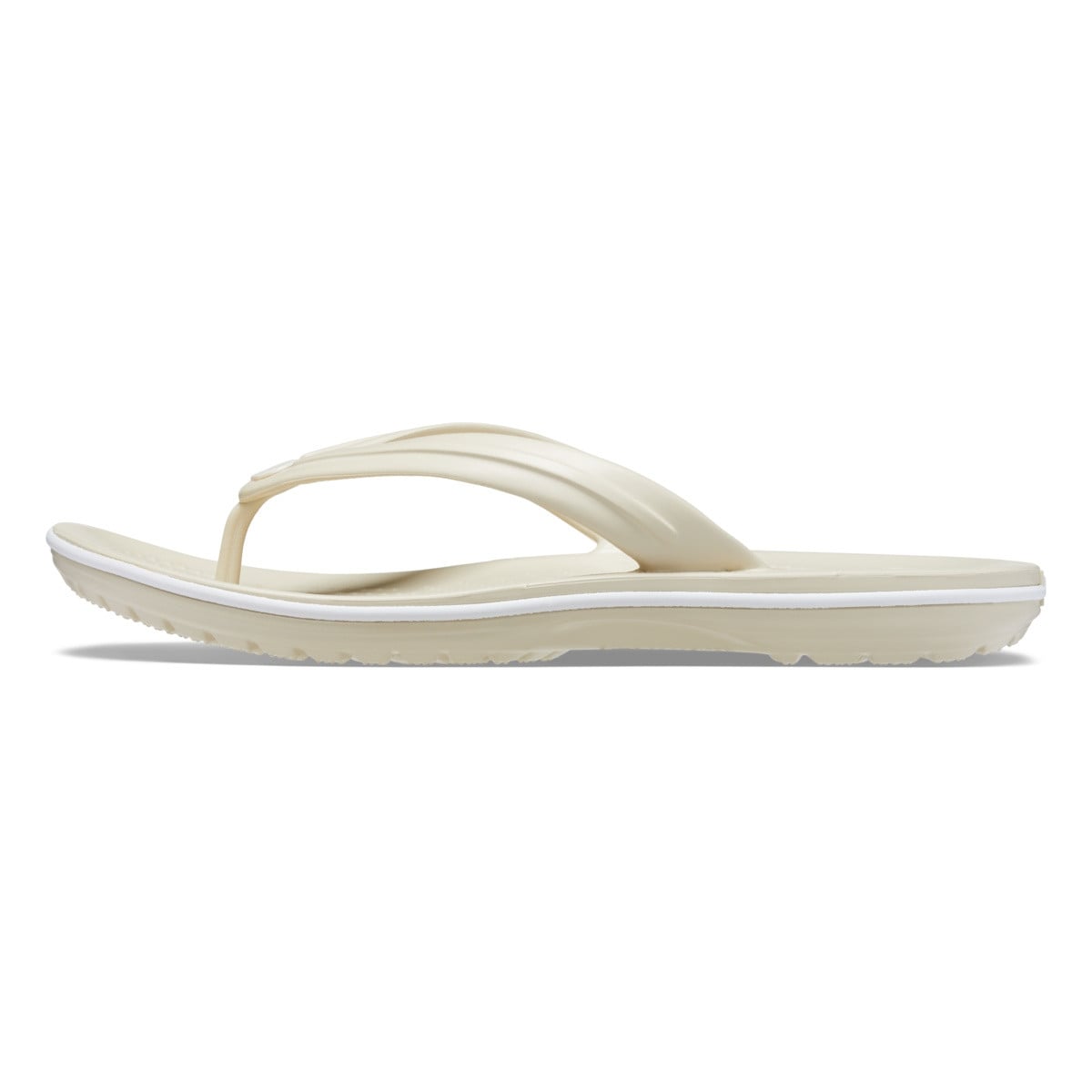 Slapi Crocs Crocband Flip Bej - Bone - poza 3