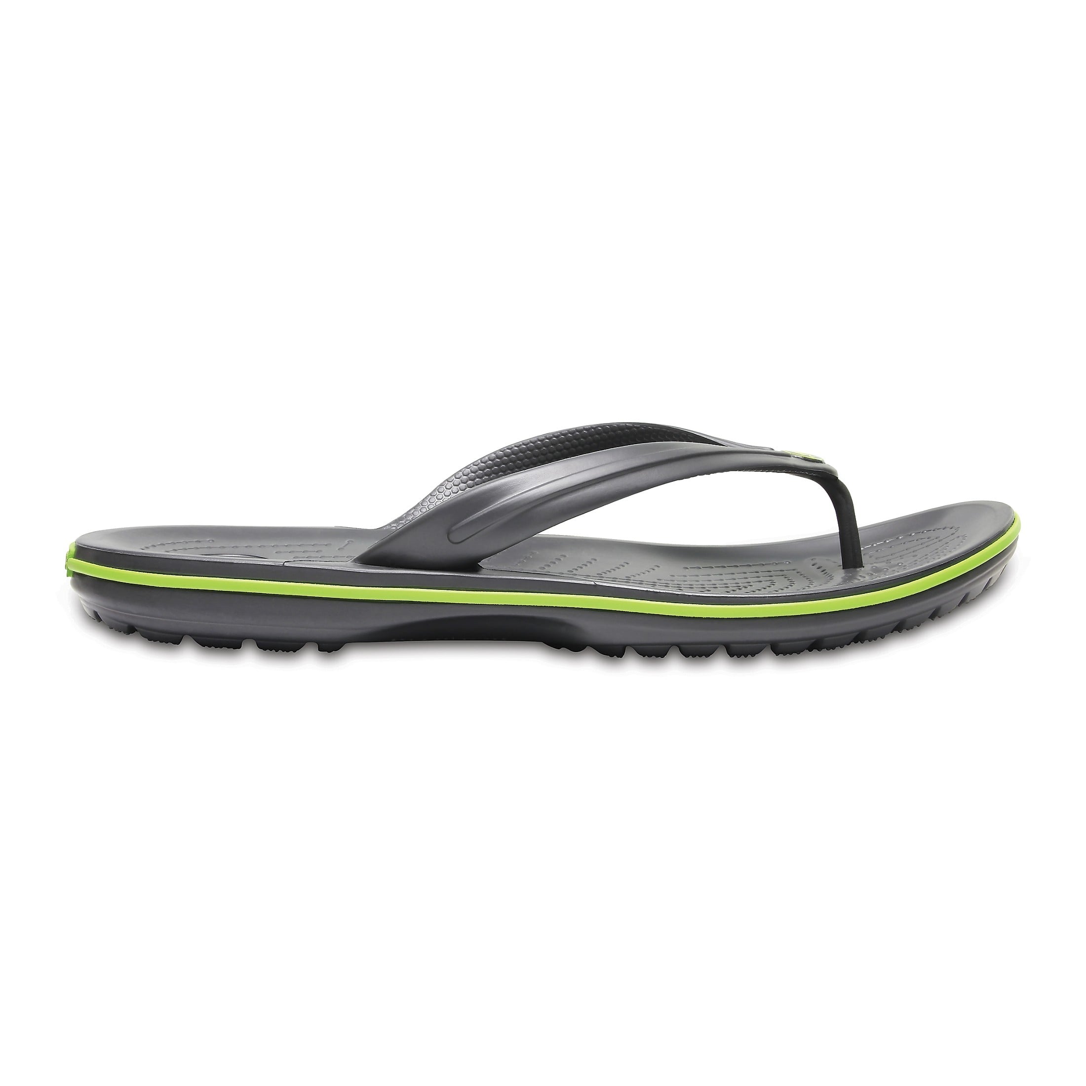 Slapi Crocs Crocband Flip Gri - Graphite/Volt Green - poza 1