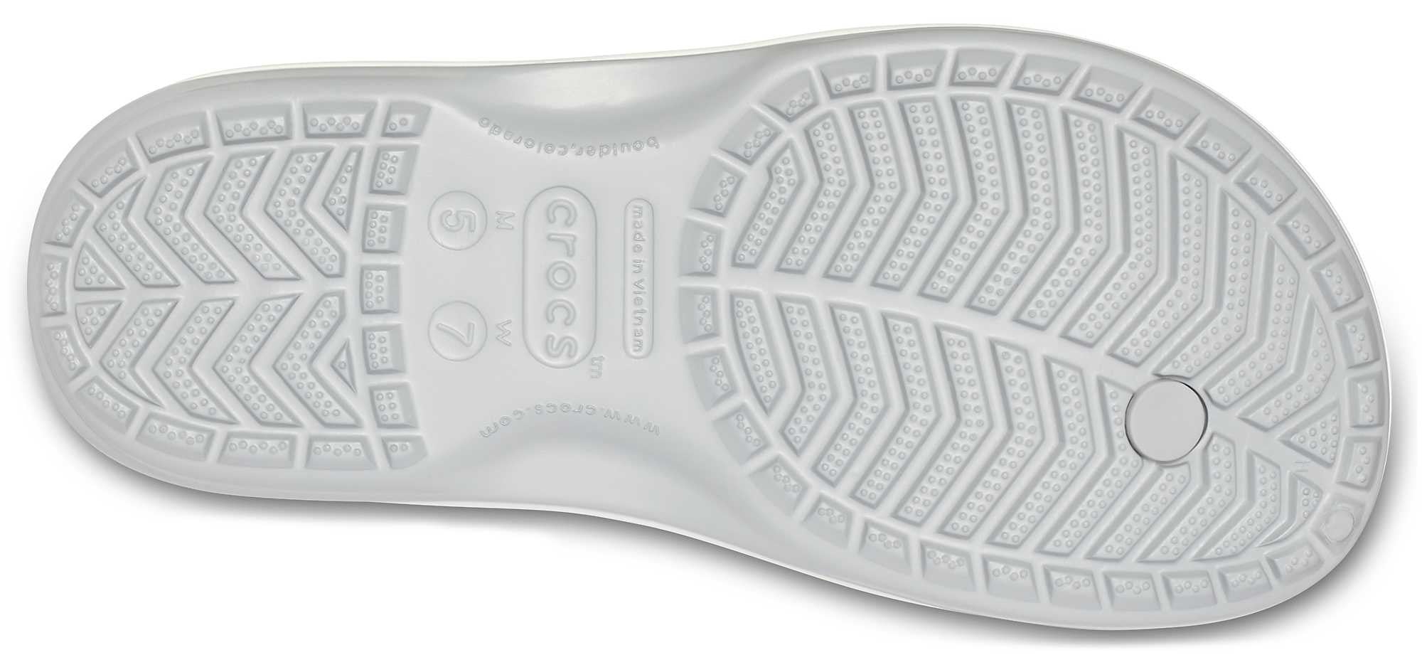 Slapi Crocs Crocband Flip Gri - Light Grey/White - poza 3