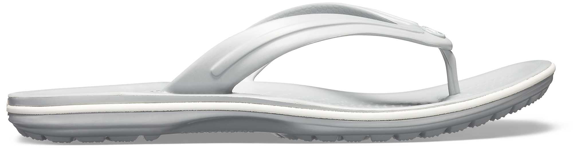 Slapi Crocs Crocband Flip Gri - Light Grey/White - poza 1