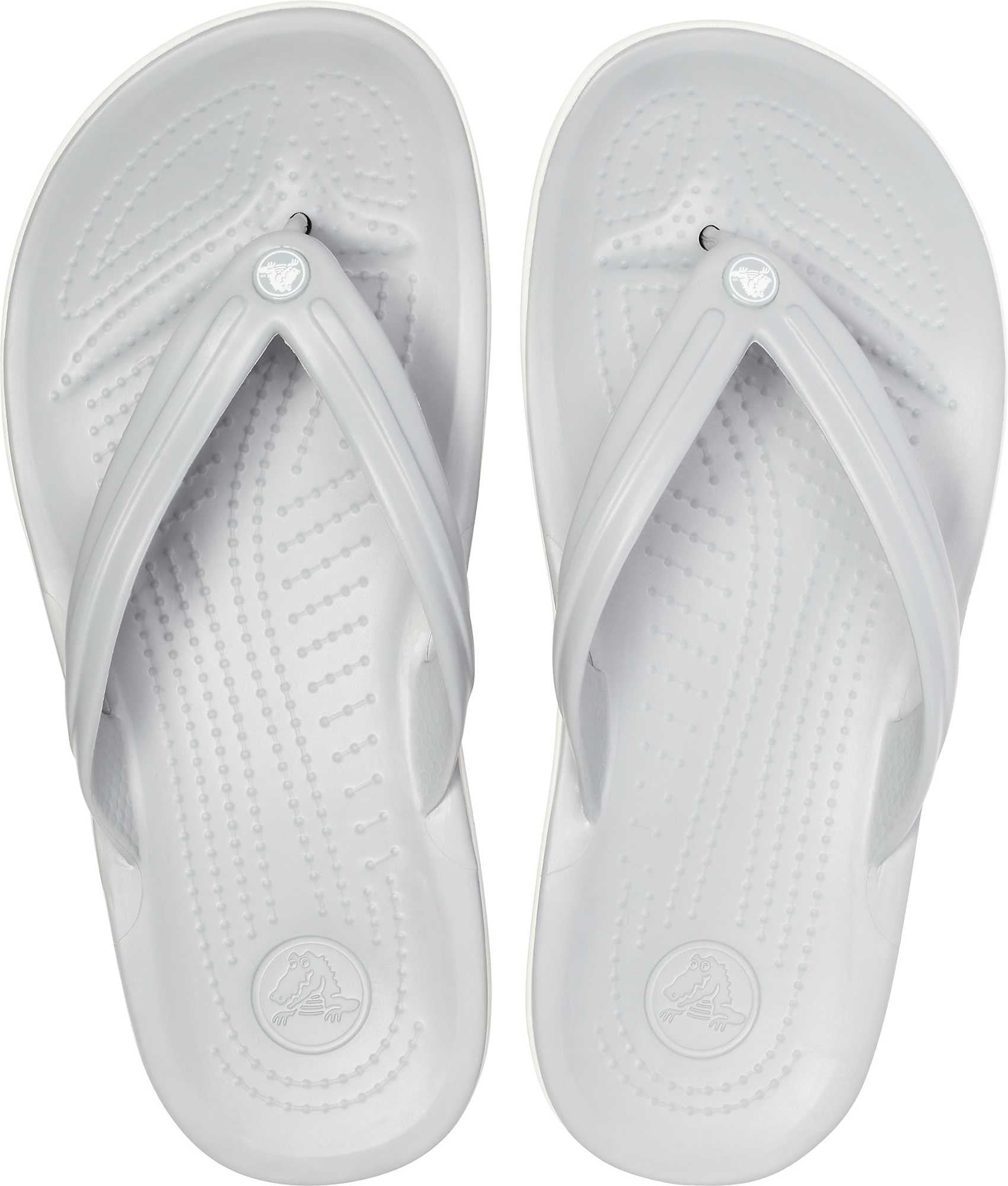 Slapi Crocs Crocband Flip Gri - Light Grey/White - poza 4