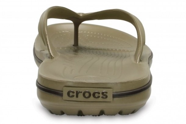 Slapi Crocs Crocband Flip Maro - Khaki - poza 5