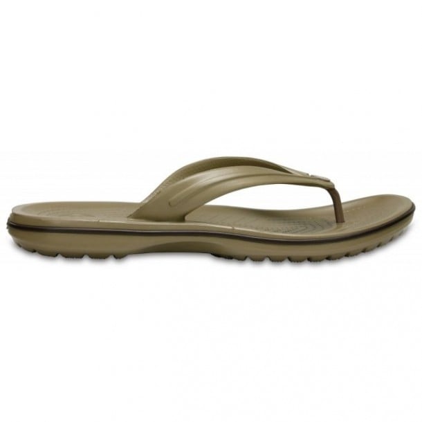 Slapi Crocs Crocband Flip Maro - Khaki - poza 1