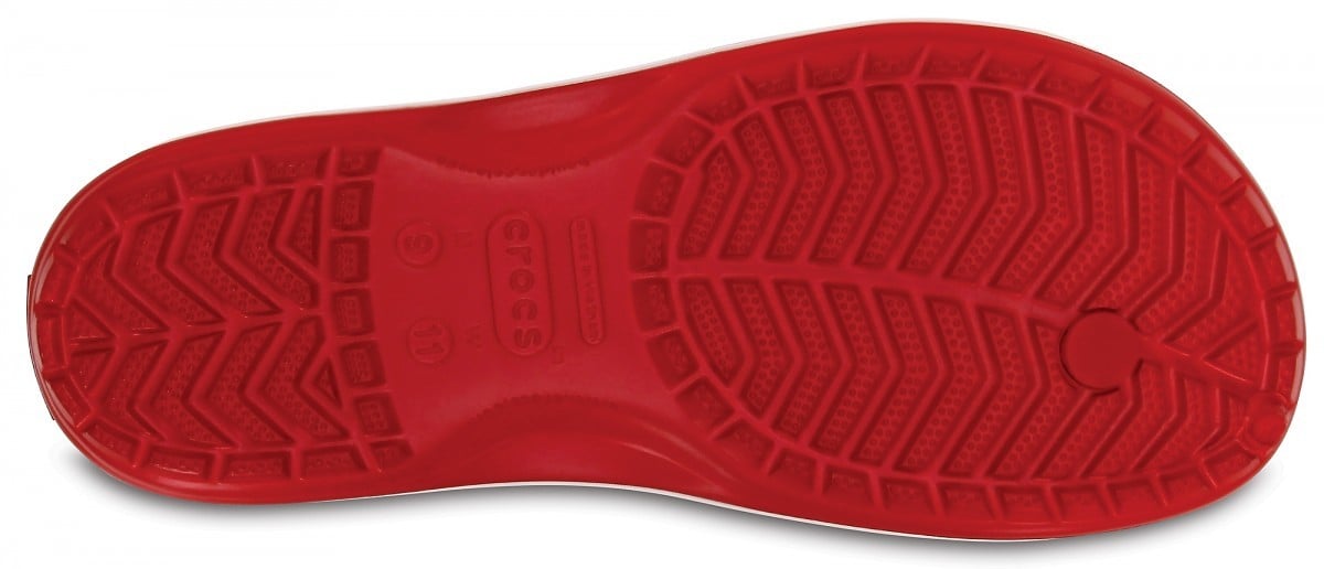 Slapi Crocs Crocband Flip Rosu - Pepper/White - poza 4