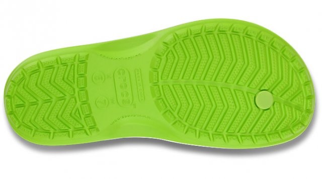 Slapi Crocs Crocband Flip Verde - Volt Green - poza 4