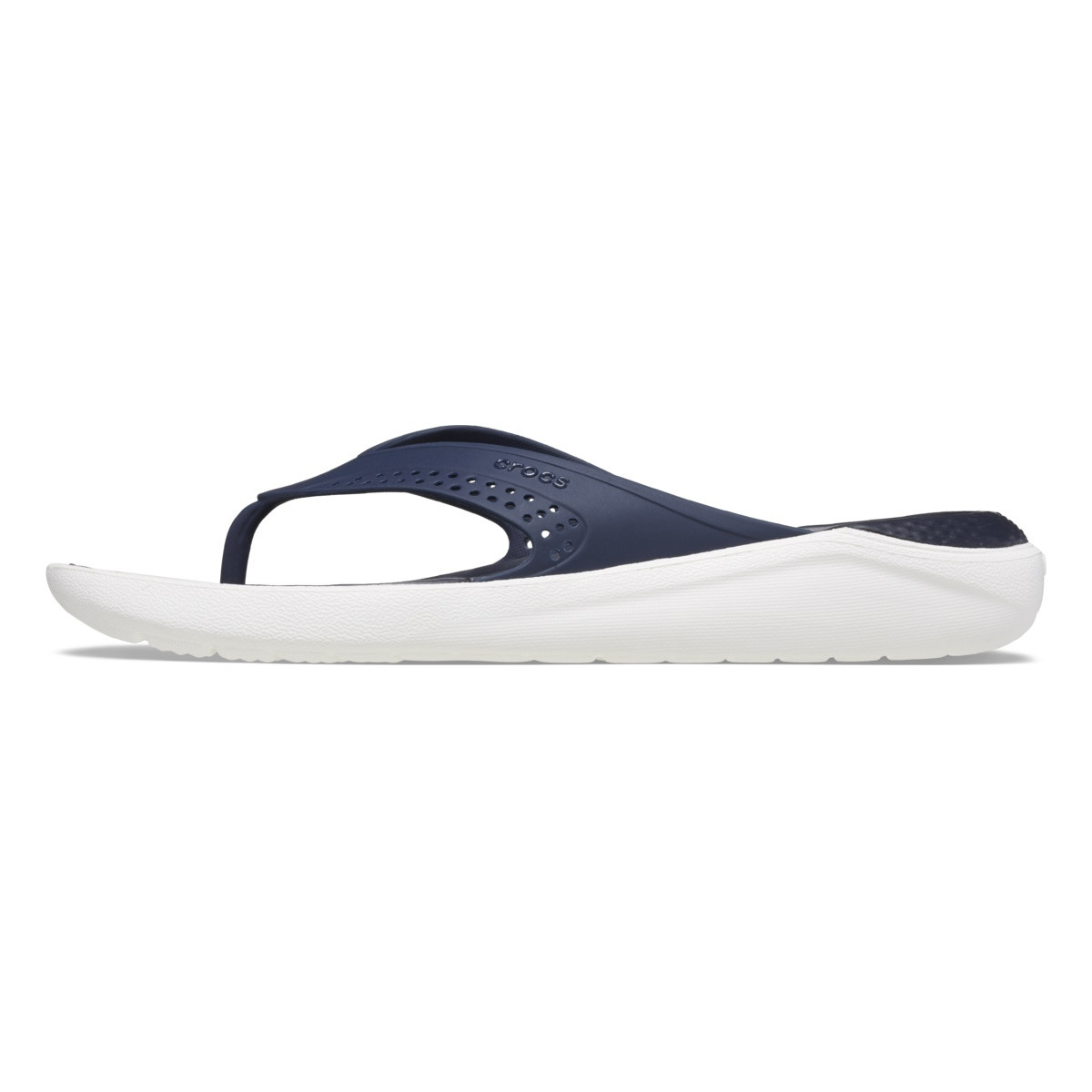 Slapi Crocs LiteRide Flip Albastru - Navy - poza 3