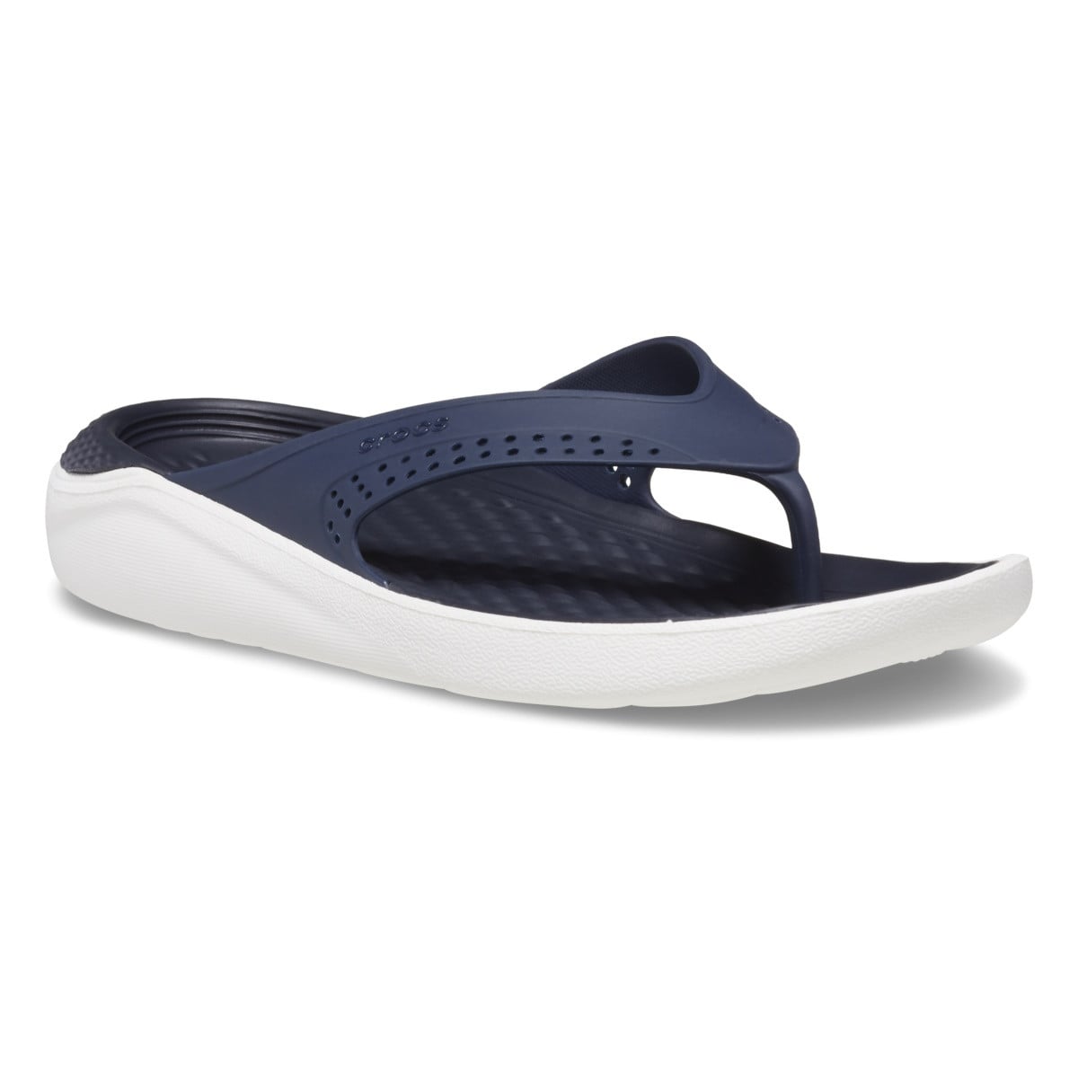 Slapi Crocs LiteRide Flip Albastru - Navy - poza 2