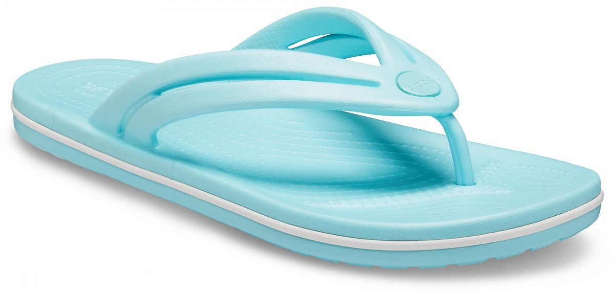 Slapi Crocs Women's Crocband Flip Albastru deschis - Ice Blue - poza 2