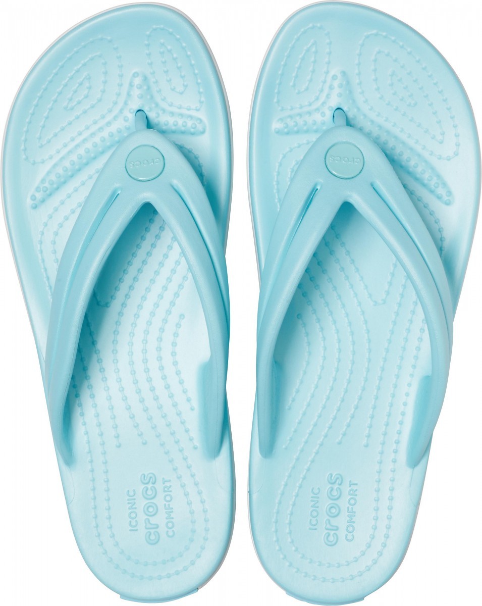 Slapi Crocs Women's Crocband Flip Albastru deschis - Ice Blue - poza 3