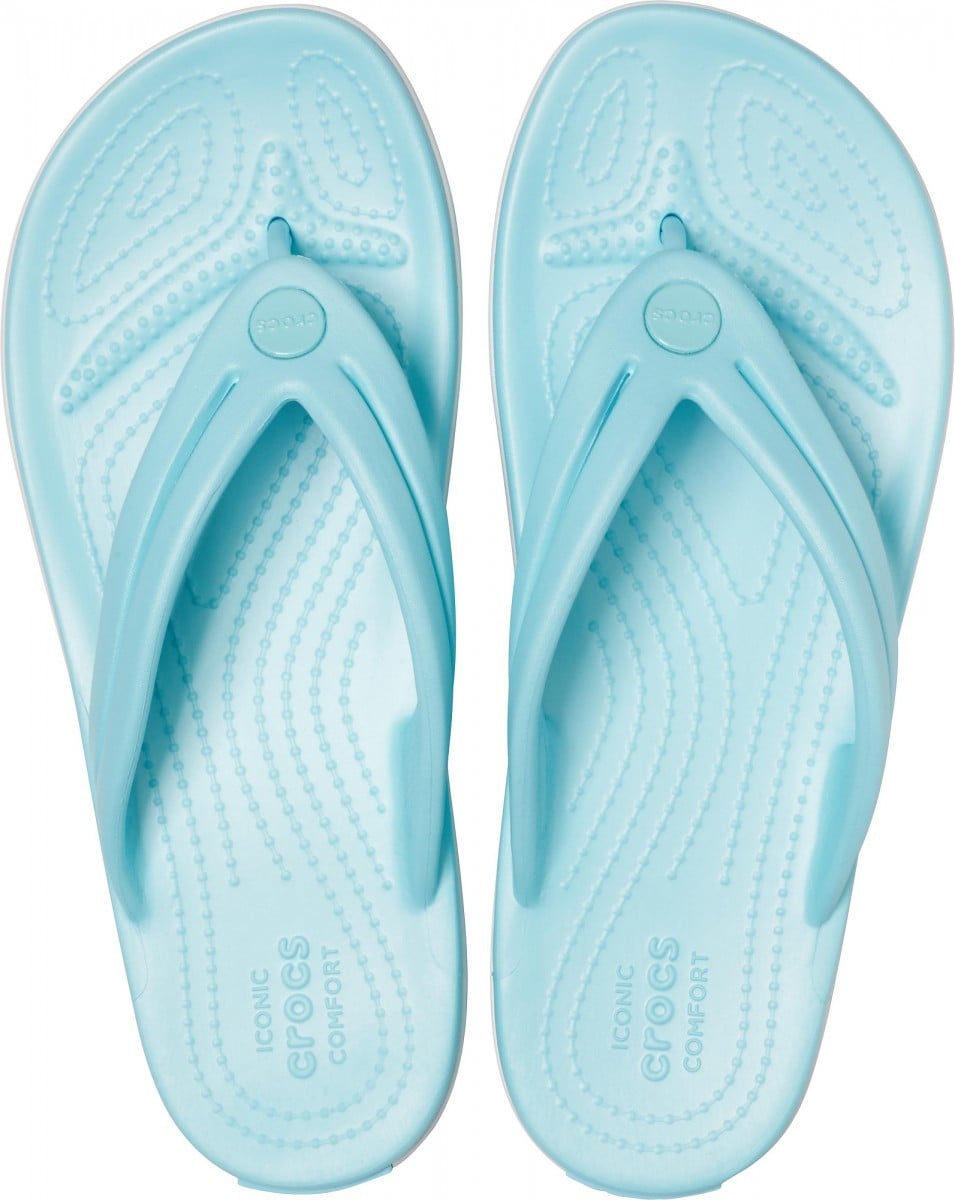 Slapi Crocs Women's Crocband Flip Albastru deschis - Ice Blue - poza 3