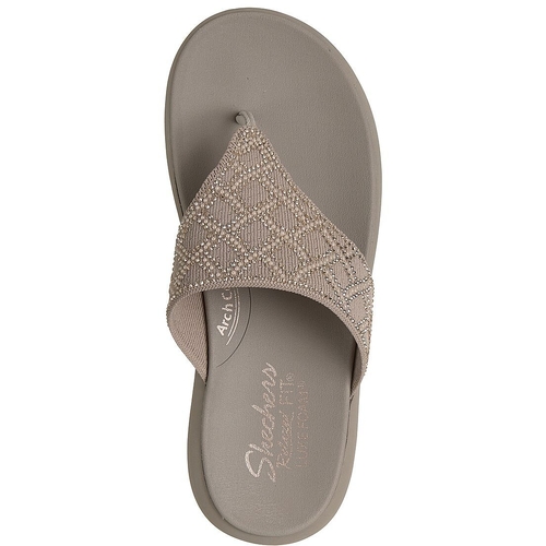 Slapi femei Skechers Asana Luxe 164197-TPE - poza 2