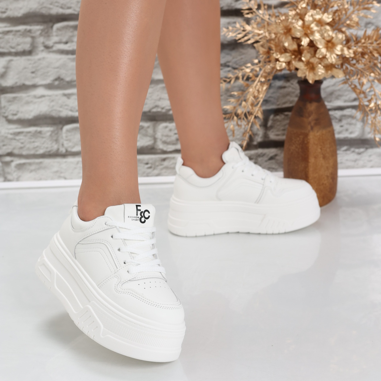 Sneakers dama Albi din Piele Ecologica Devel - poza 4