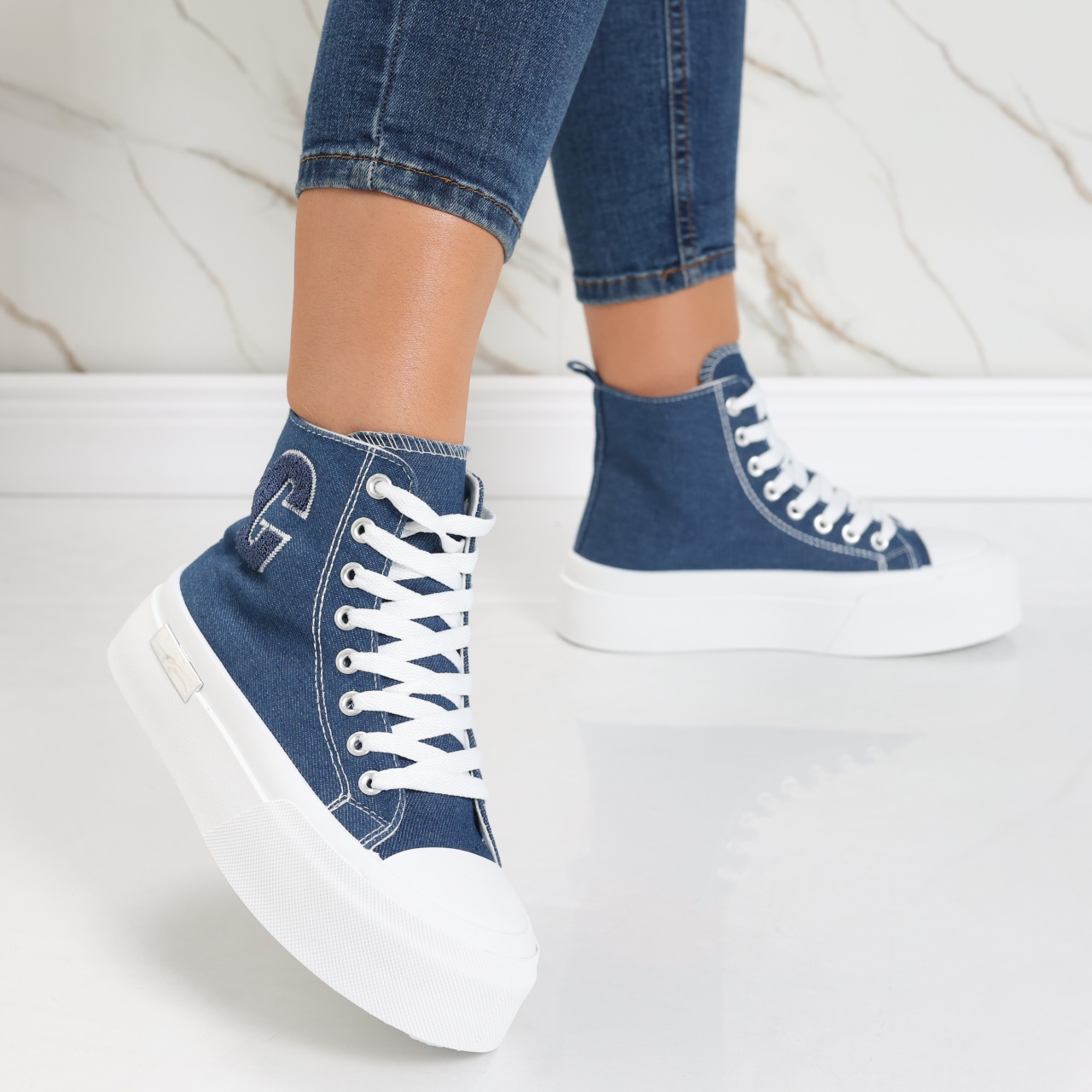 Sneakers dama bluemarin din textil Aylin - poza 3