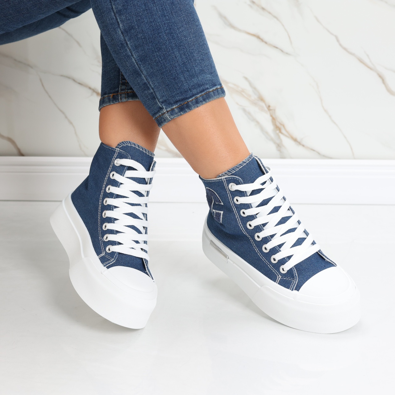 Sneakers dama bluemarin din textil Aylin - poza 4