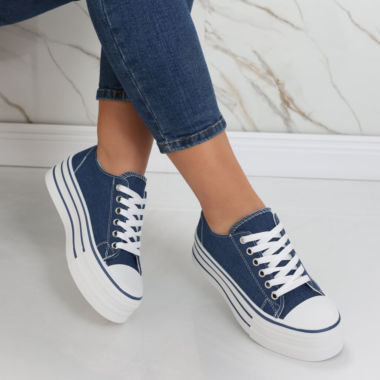 Sneakers dama bluemarin din textil Elsie - poza 1