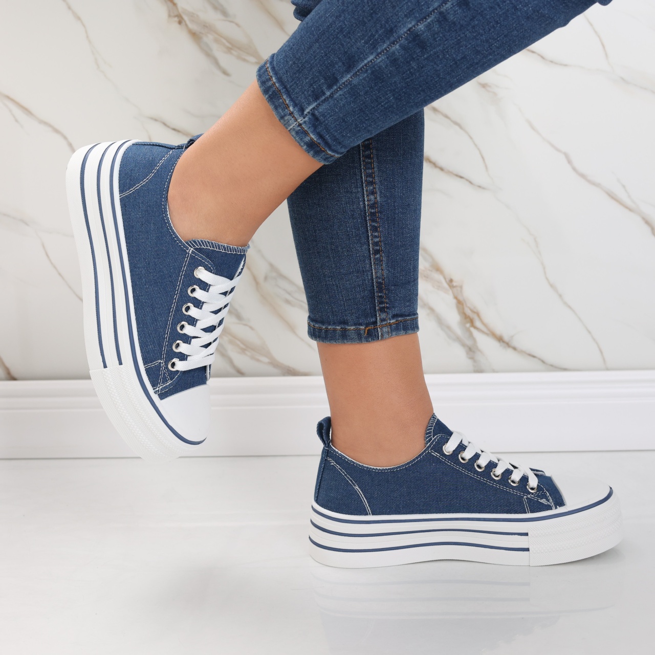 Sneakers dama bluemarin din textil Elsie - poza 2