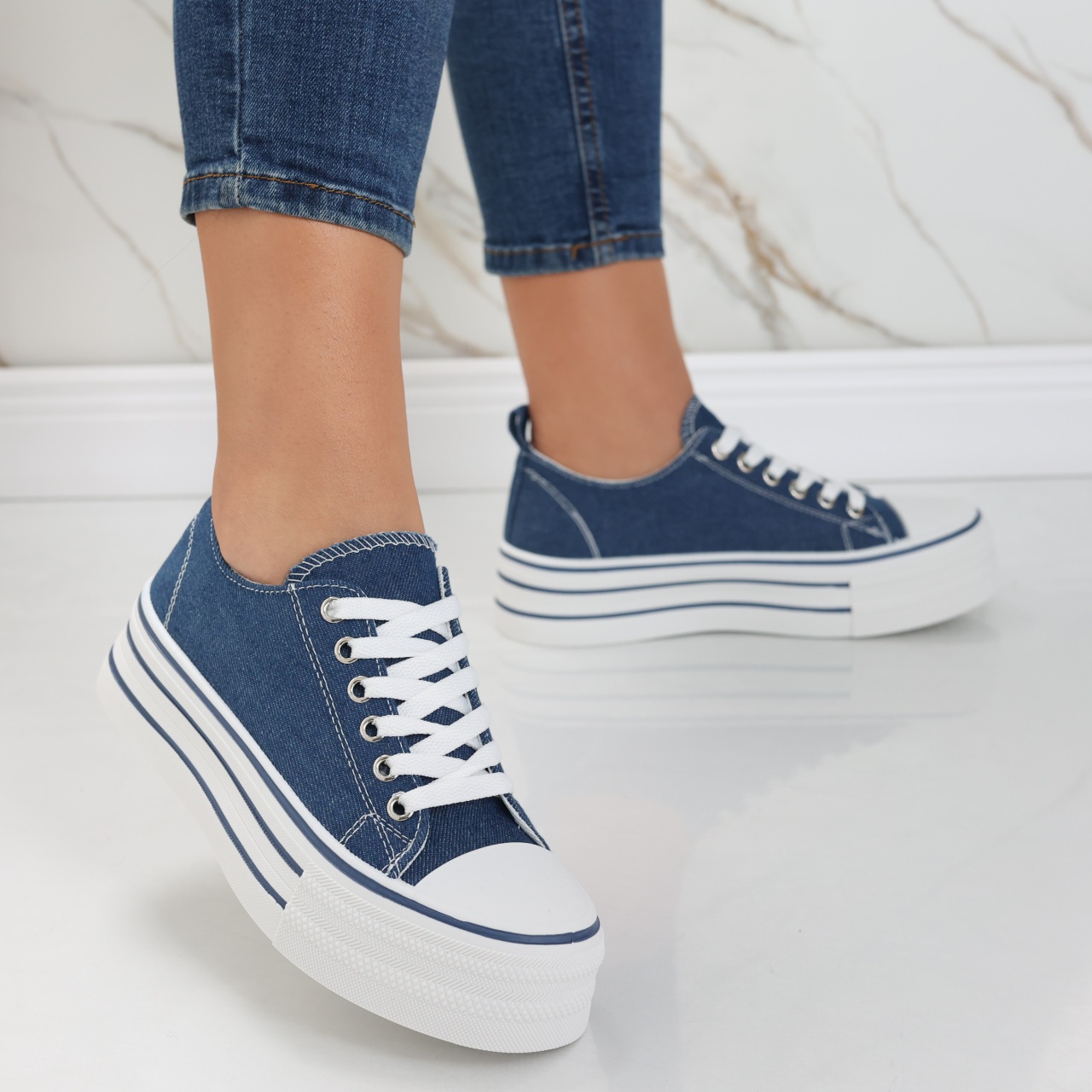 Sneakers dama bluemarin din textil Elsie - poza 3