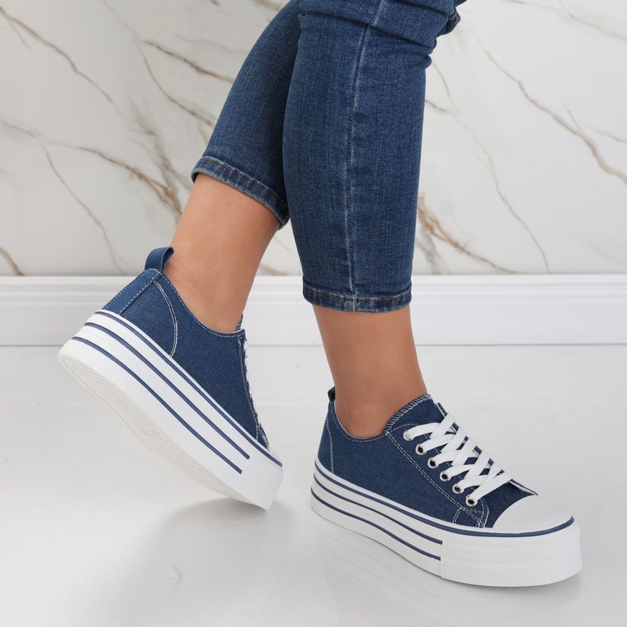 Sneakers dama bluemarin din textil Elsie - poza 5