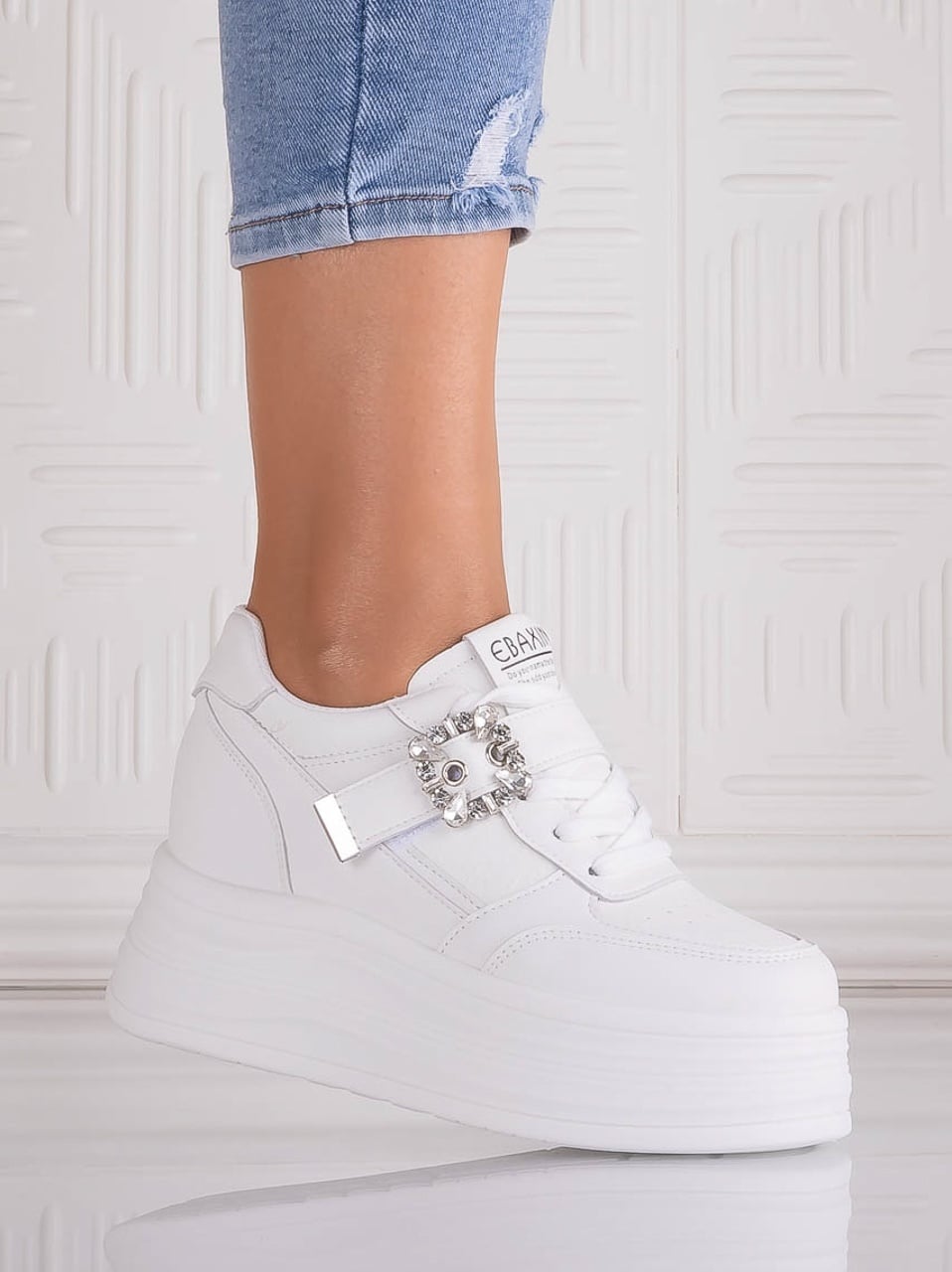 Sneakers dama cu platforma Albi din Piele Ecologica Alorna - poza 3