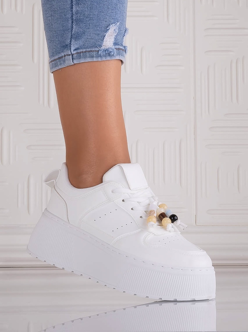 Sneakers dama cu platforma Albi din Piele Ecologica Arenia - poza 2