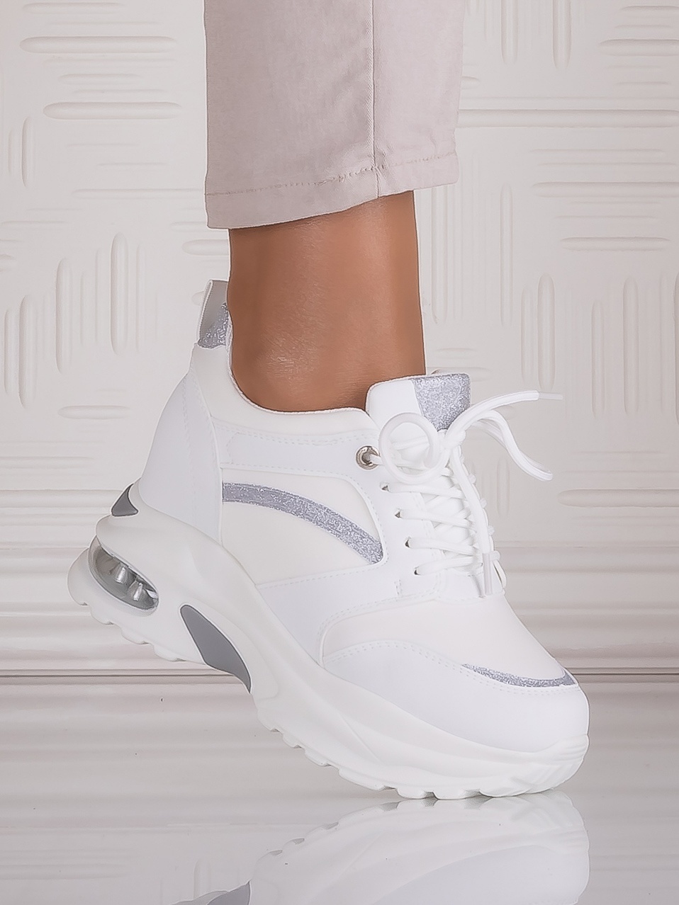 Sneakers dama cu platforma Albi din Piele Ecologica Tammara - poza 1