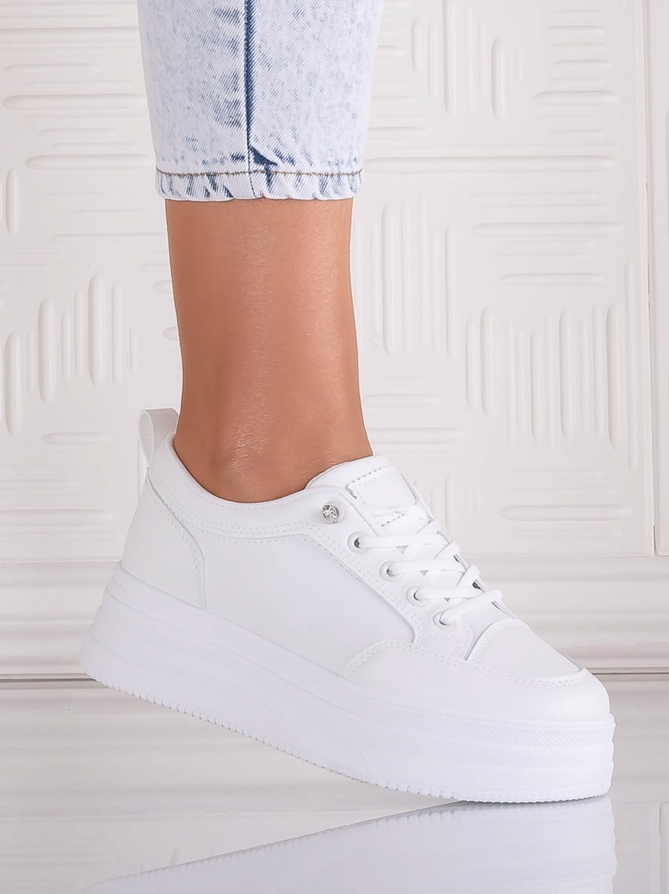 Sneakers dama cu platforma Albi din Piele Ecologica Temisa - poza 2