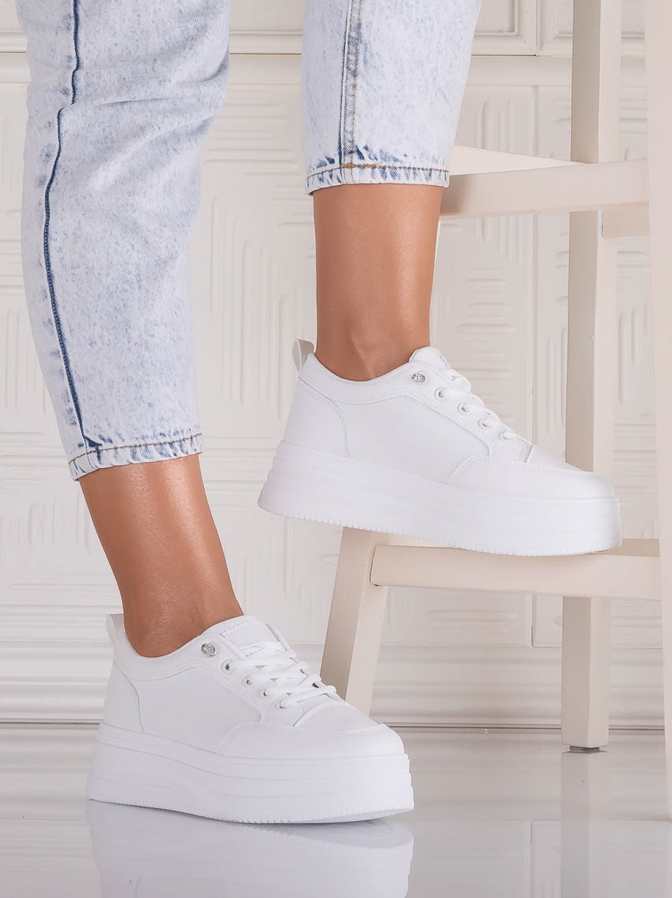 Sneakers dama cu platforma Albi din Piele Ecologica Temisa - poza 3