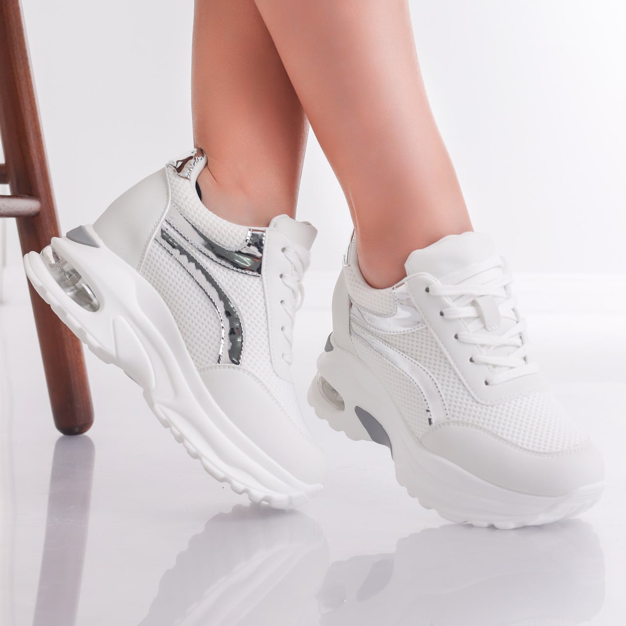 Sneakers dama cu platforma Albi din Textil Darlin - poza 2