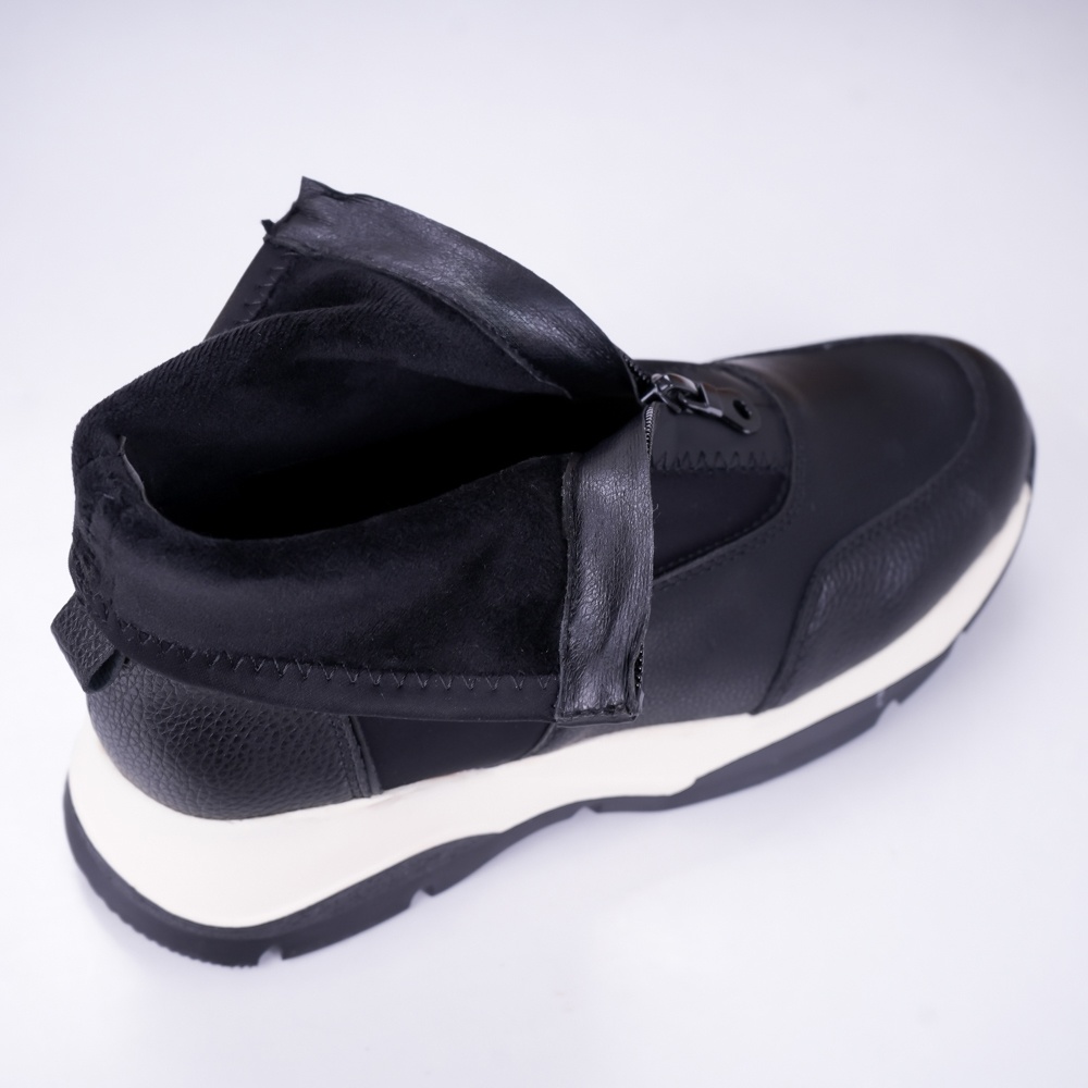 Sneakers dama cu platforma Negri din Piele Ecologica Noemi - poza 5
