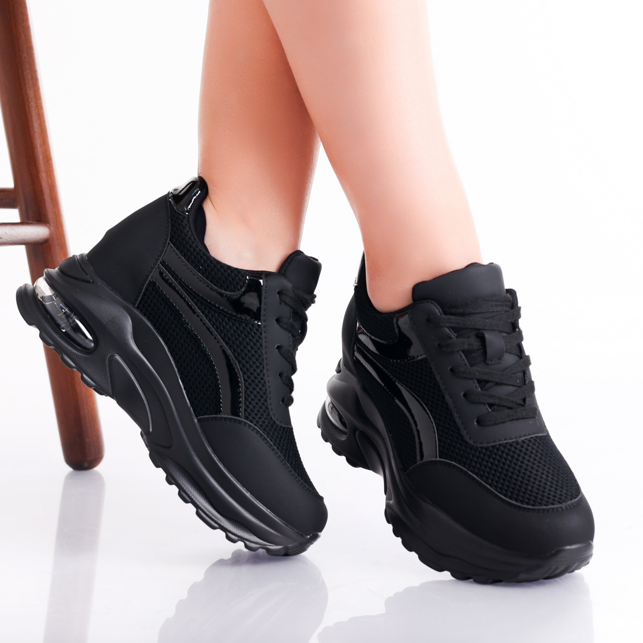 Sneakers dama cu platforma Negri din Textil Darlin - poza 3