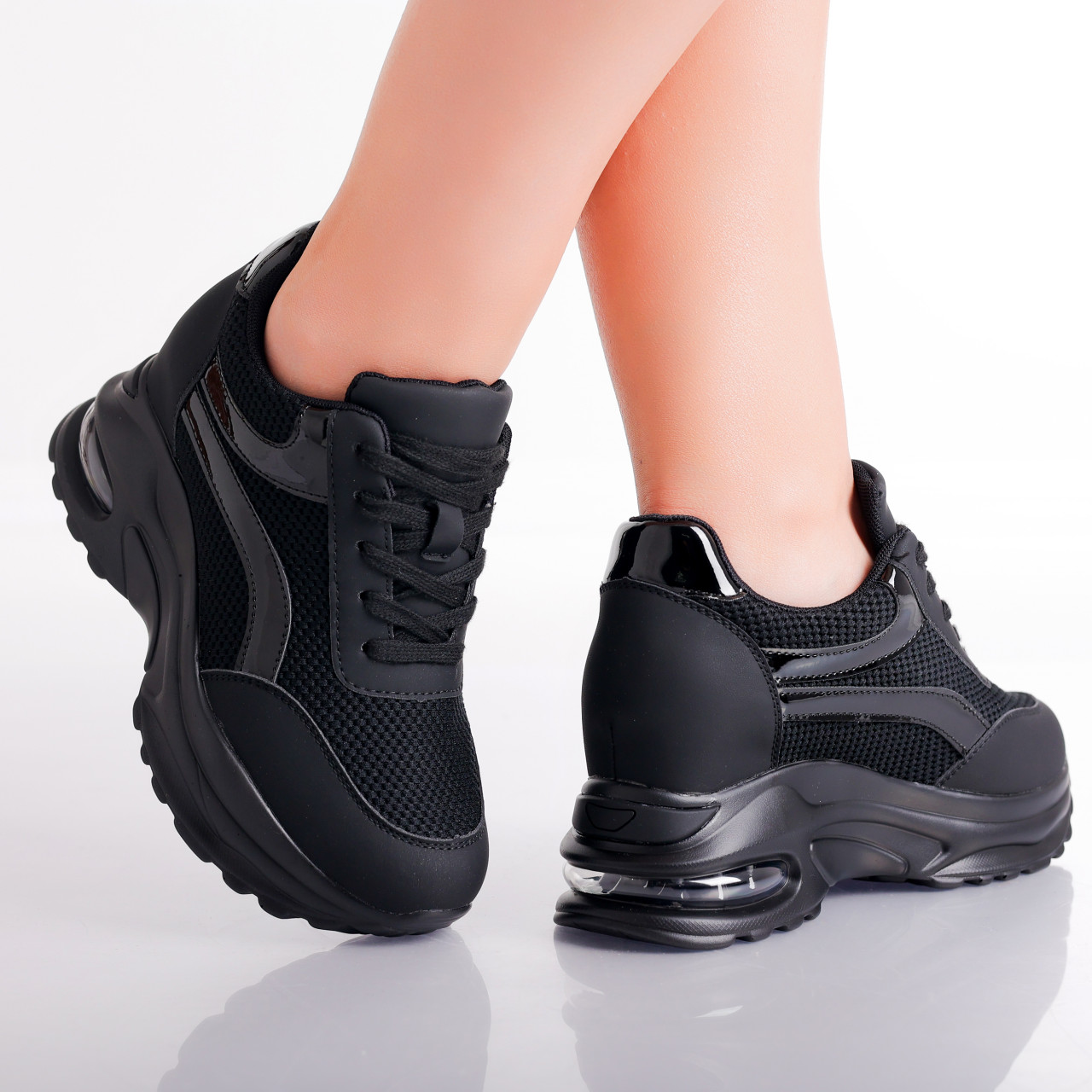 Sneakers dama cu platforma Negri din Textil Darlin - poza 4