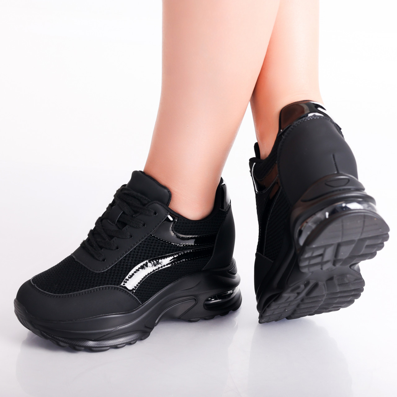 Sneakers dama cu platforma Negri din Textil Darlin - poza 5
