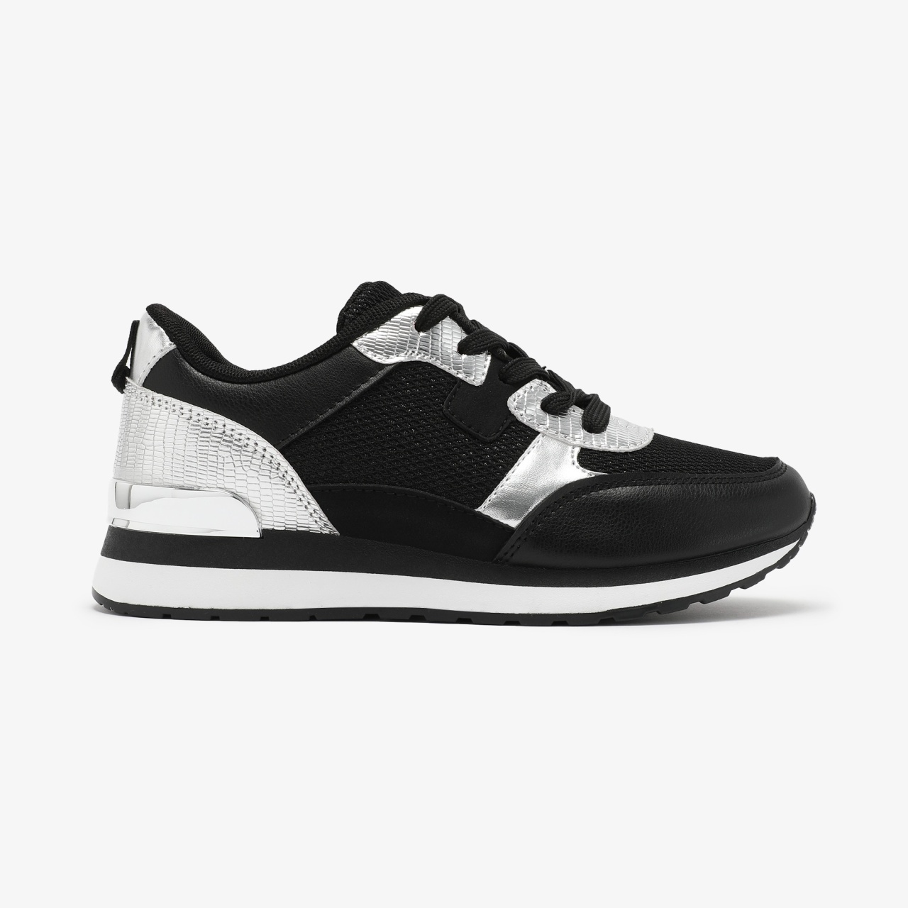 SNEAKERS dama din piele ecologica CRL0706 ARGINTIU