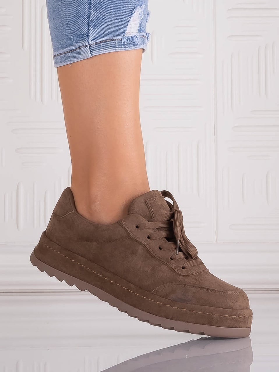 Sneakers dama Maro din Piele Ecologica Intoarsa Daliva - poza 1