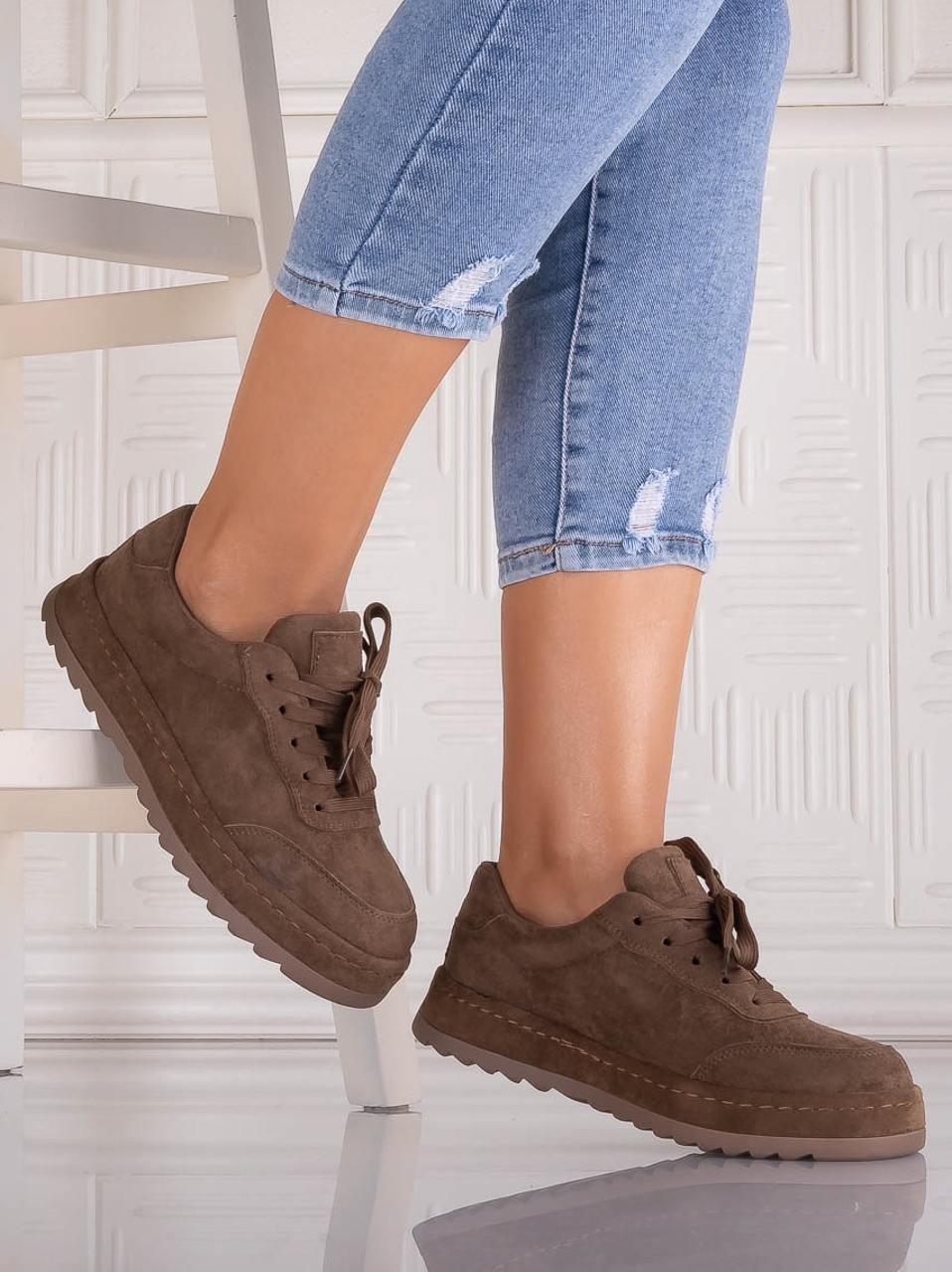 Sneakers dama Maro din Piele Ecologica Intoarsa Daliva - poza 2
