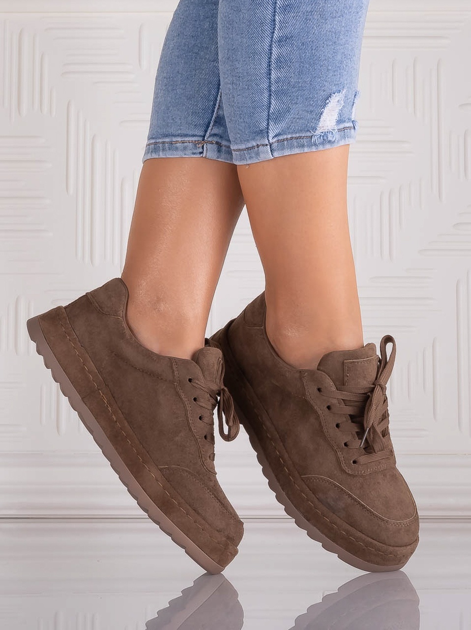 Sneakers dama Maro din Piele Ecologica Intoarsa Daliva - poza 3