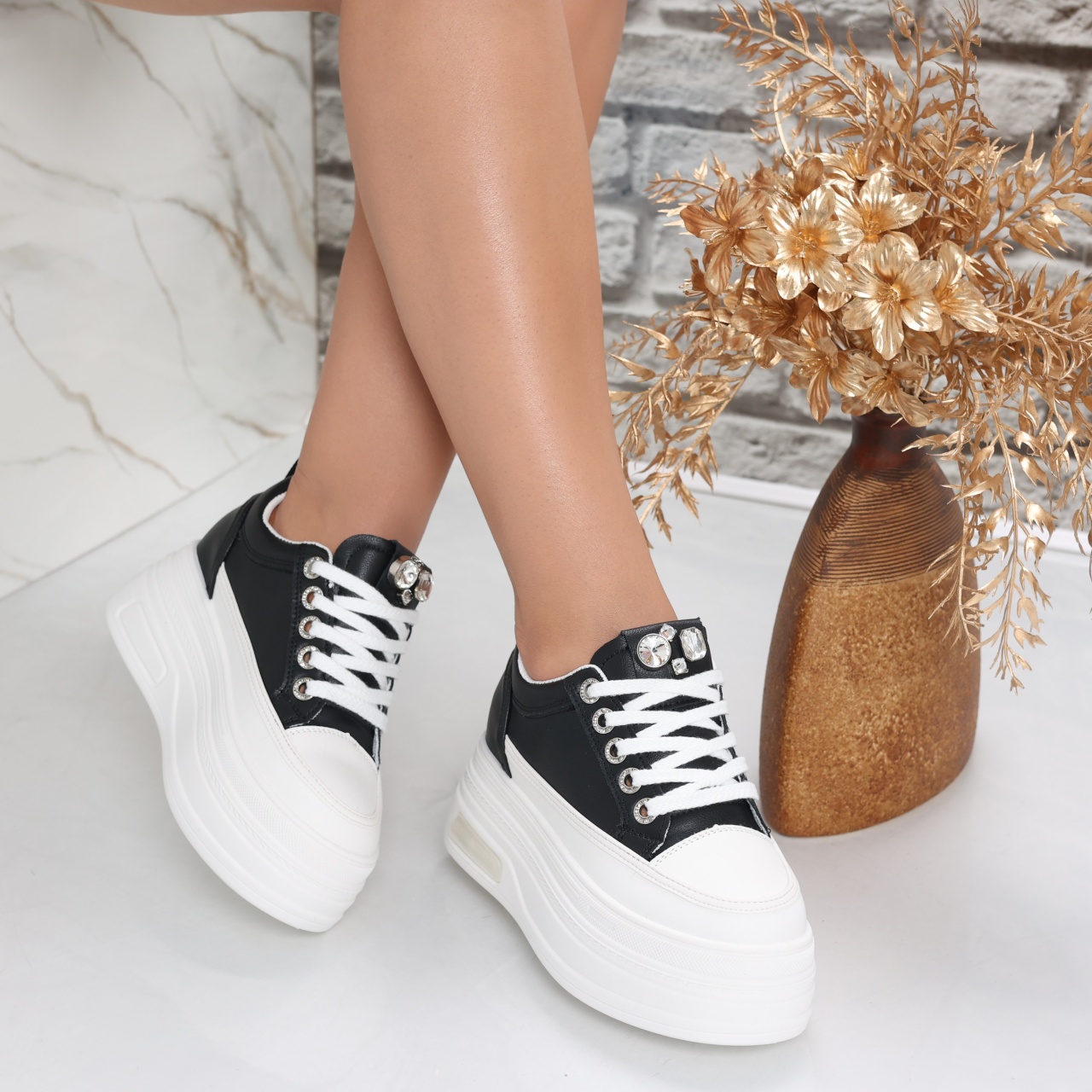 Sneakers dama Negri din Piele Ecologica Atrel - poza 4