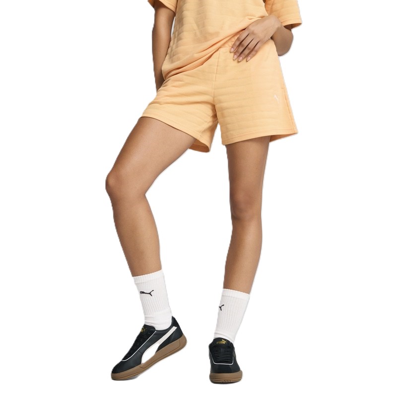 Sort Puma ESS ELEVATED High-Rise Structured Shorts - poza 1