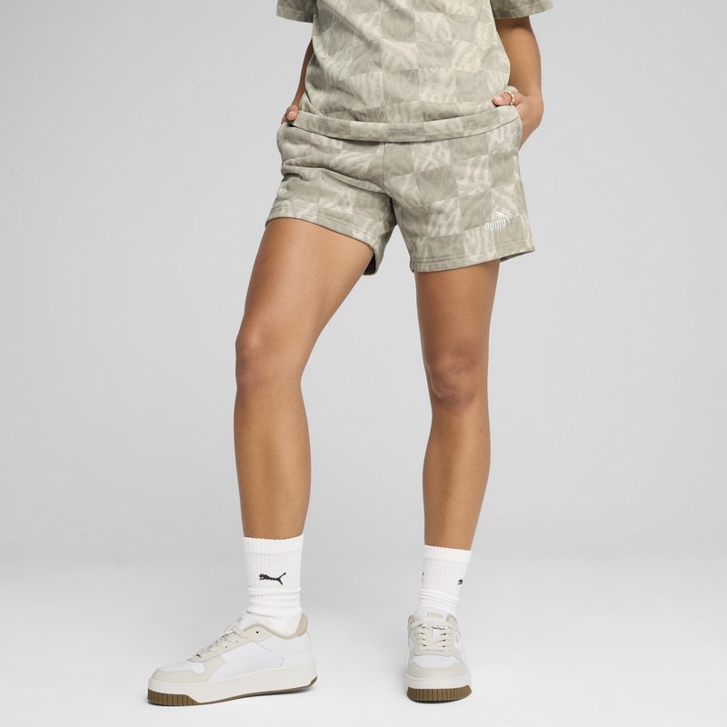 Sort Puma ESS GRAPHIC Mid-Rise AOP Shorts 5" - poza 3