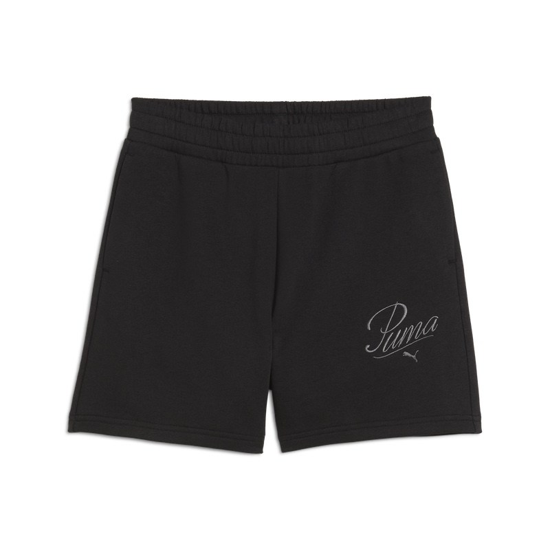 Sort Puma ESS SCRIPT High-Waist Shorts 5" - poza 1