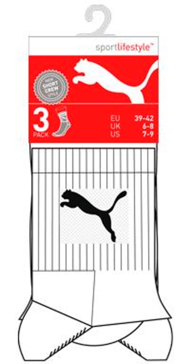 Sosete Puma Short Crew 3P Unisex - poza 2