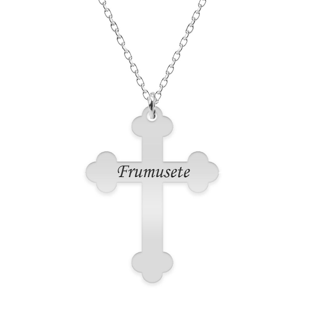 Stavros - Colier personalizat cruce din Argint 925