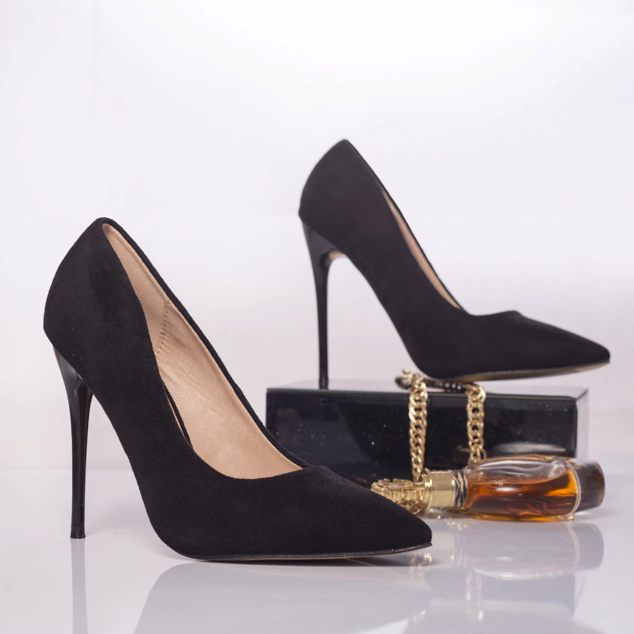 Stiletto liliana piele ecologica intoarsa negru - poza 4