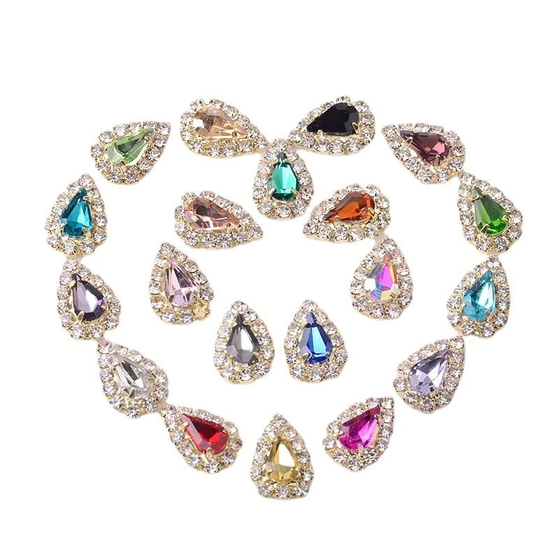Strasuri unghii Marquise, RHINE20, Multicolor, 20 buc - poza 2