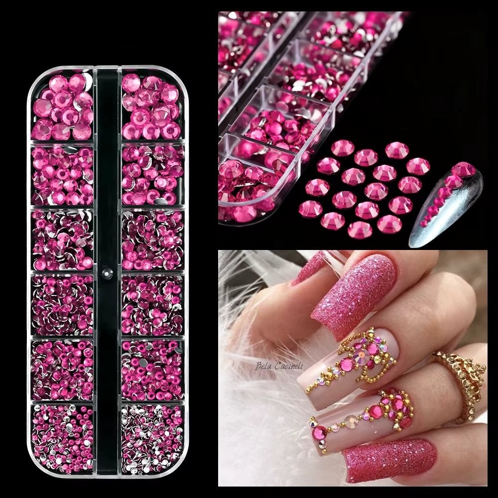 Strasuri unghii Marquise, RHINE53, Fucsia - poza 1