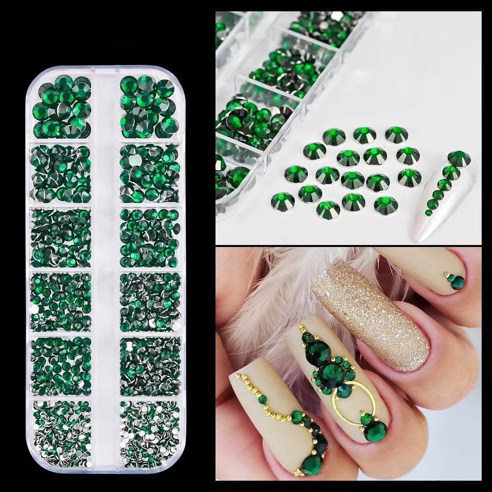 Strasuri unghii Marquise, RHINE58, Verde - poza 1