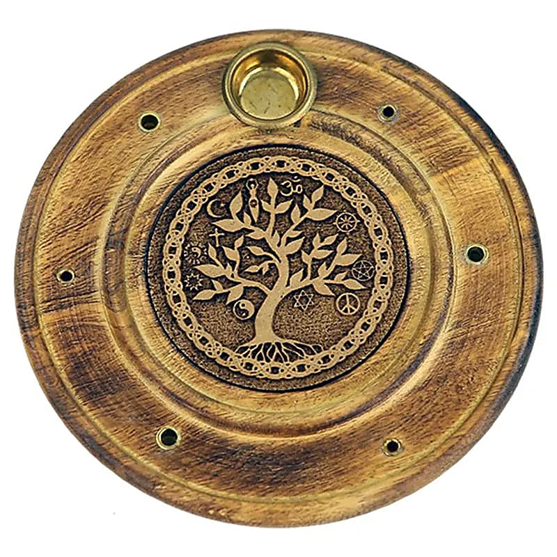 Suport ardere betisoare parfumate si conuri din lem | Tree of life