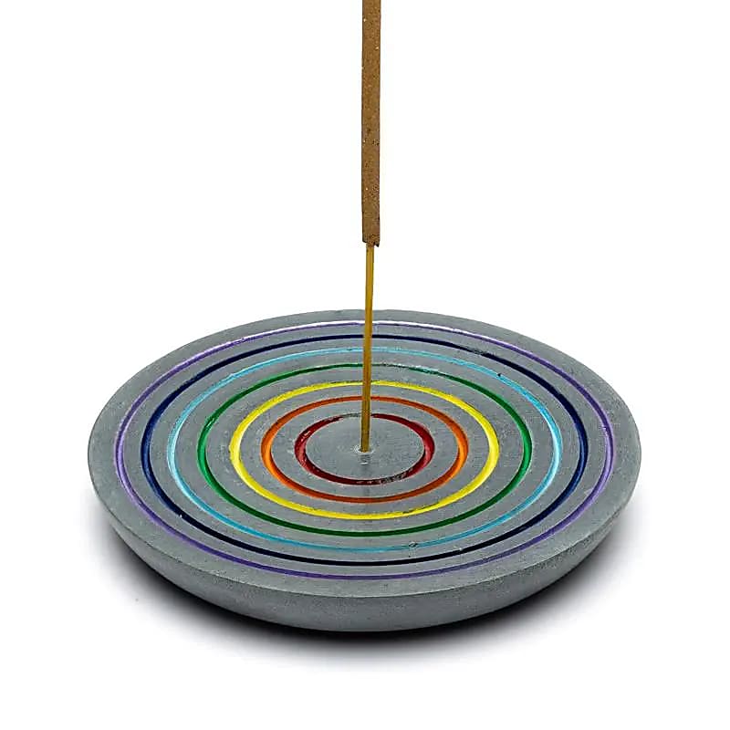 Suport ardere betisoare parfumate soapstone| Rainbow